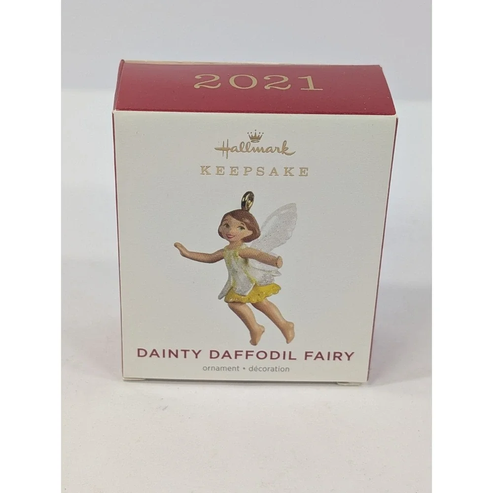 Hallmark Keepsake 2021 DAINTY DAFFODIL‎ FAIRY Miniature Christmas Ornament